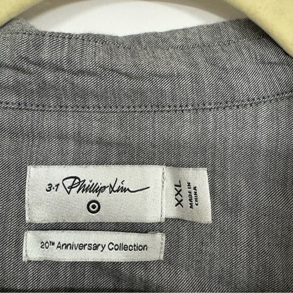 Phillip Lim x Target Black & Grey Button Down Shirt Mens XXL Casual Classic - Picture 2 of 10